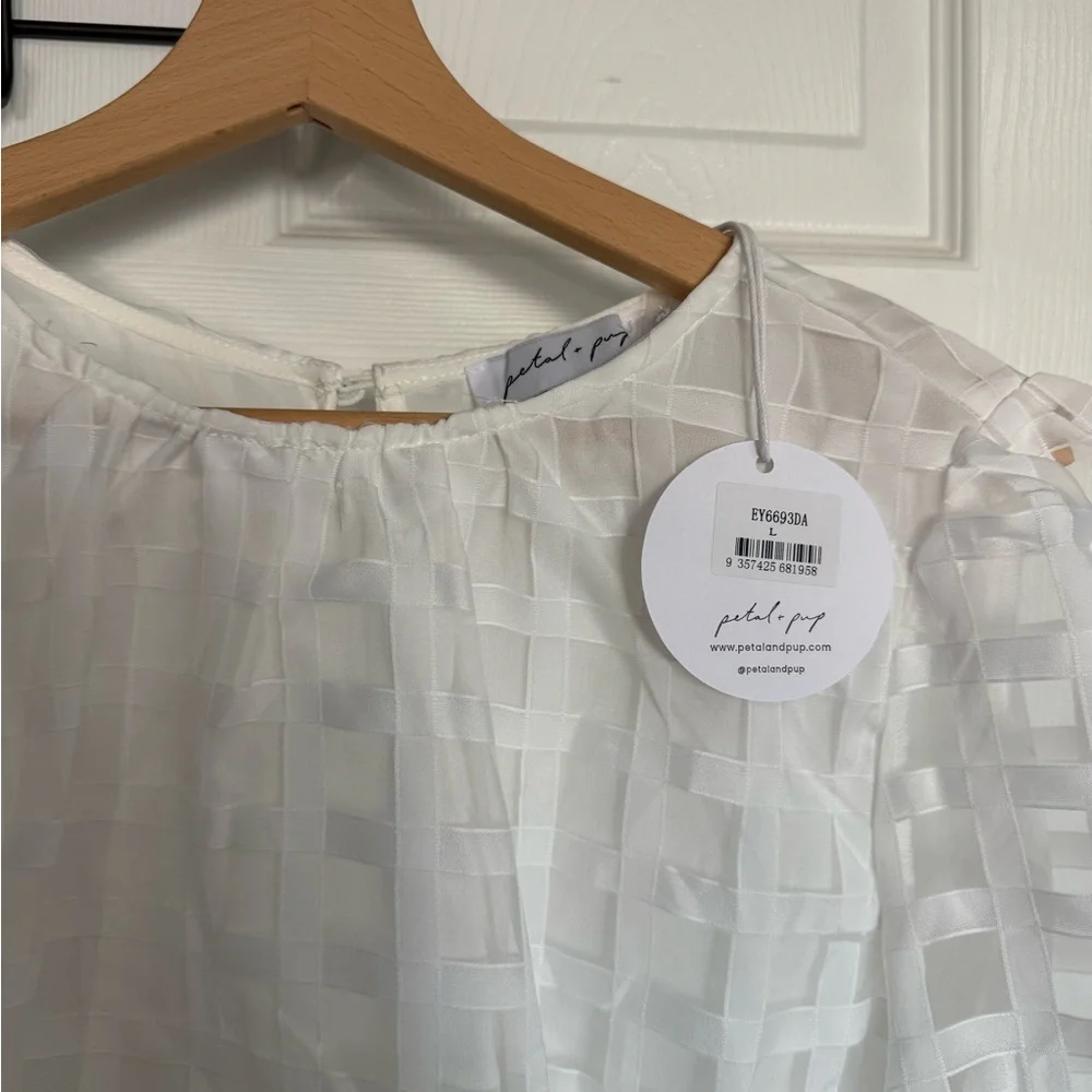 NWT Petal & Pup Long Sleeve Puff Mini Dress - Picture 4 of 6